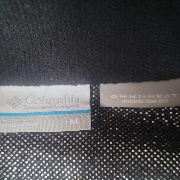 Black Columbia Full Zip Omni-heat Thermal Comfort Soft Shell Jacket M - Picture 6 of 6